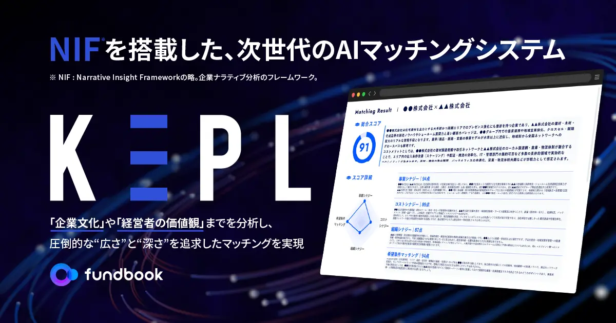 AIマッチングシステム「KEPL」の提供を開始